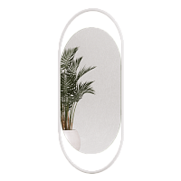 Овальное зеркало в белой металлической раме HARMONY S 104 см
